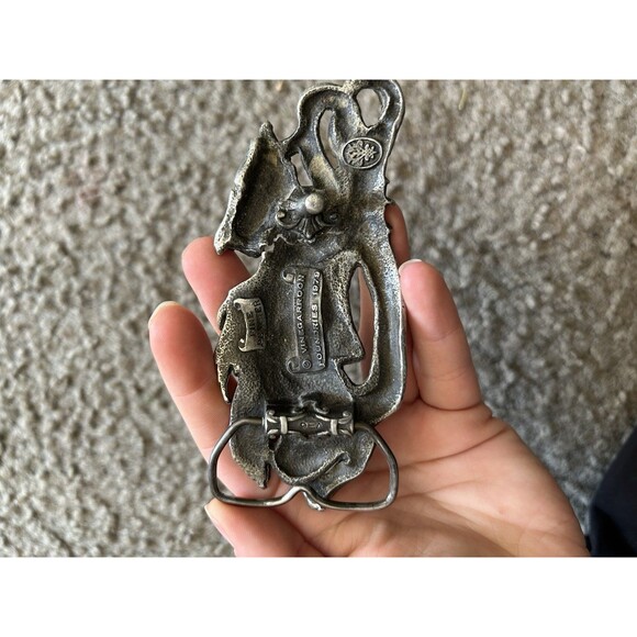 Dragon Belt Buckle by Vinegarroon Foundries 1979 Fine Pewter Fits 1.75" Belt - Picture 2 of 5